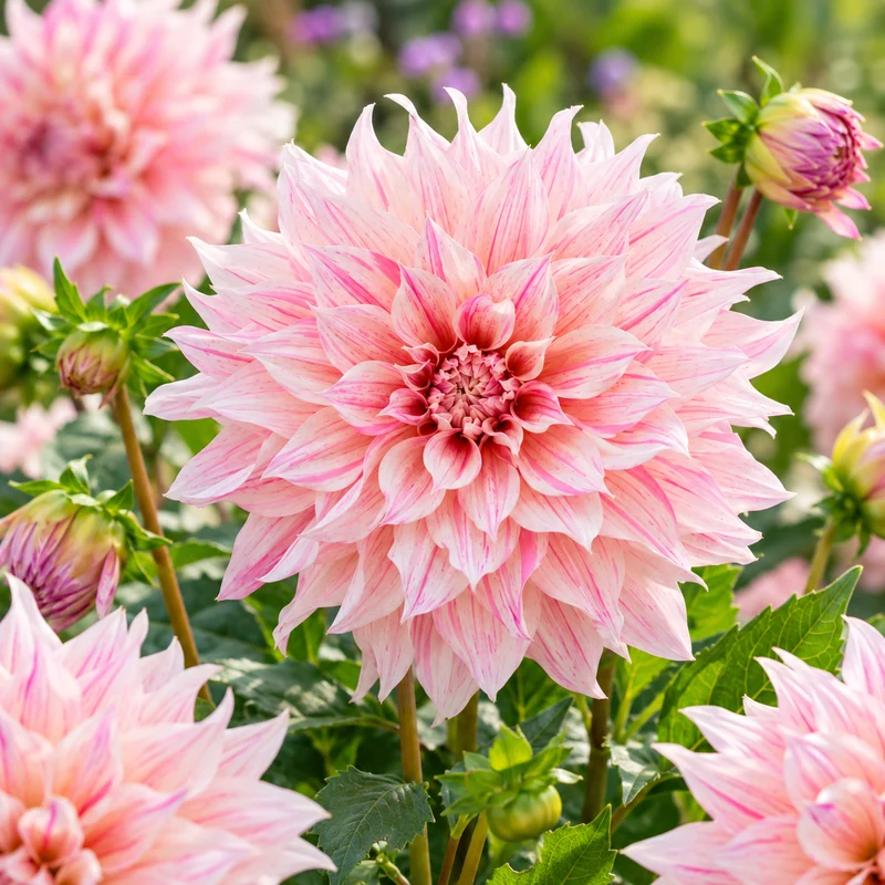 Bulbes de fleurs non-traité Dahlia décoratif Café au Lait Twist® calibre 1