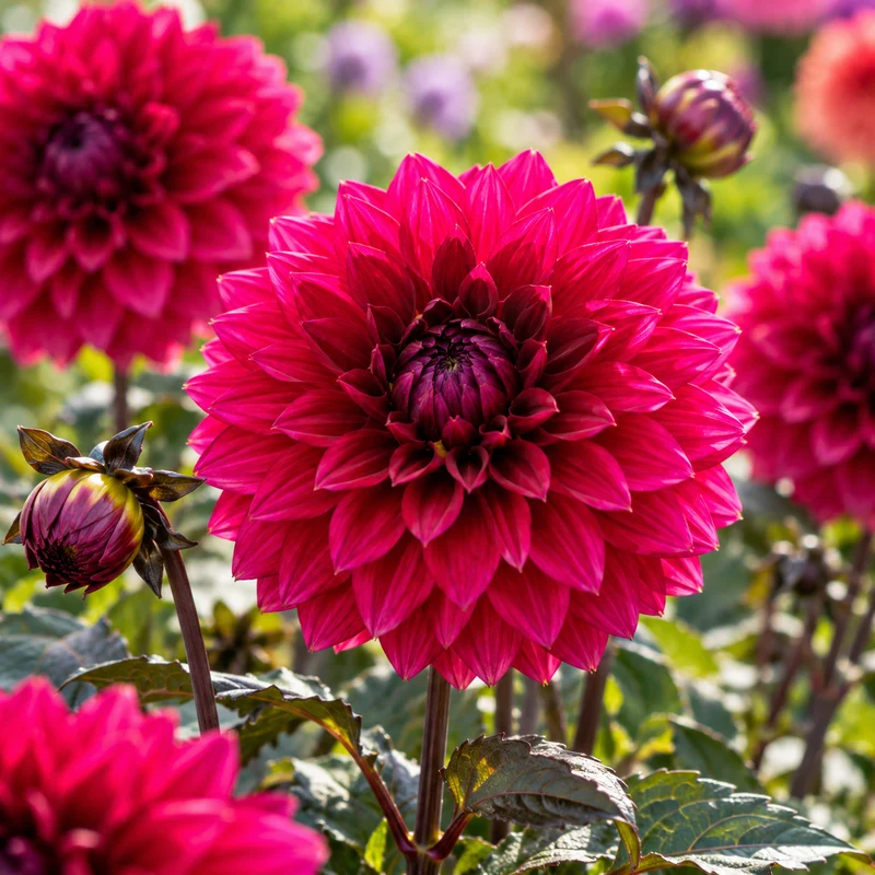 Bulbes de fleurs non-traité Dahlia décoratif Engelhardts Matador calibre 1