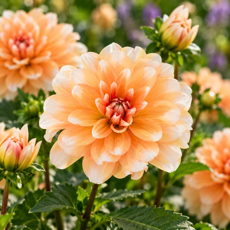 Bulbes de fleurs non-traité Dahlia décoratif Orange Perception ™ calibre 1