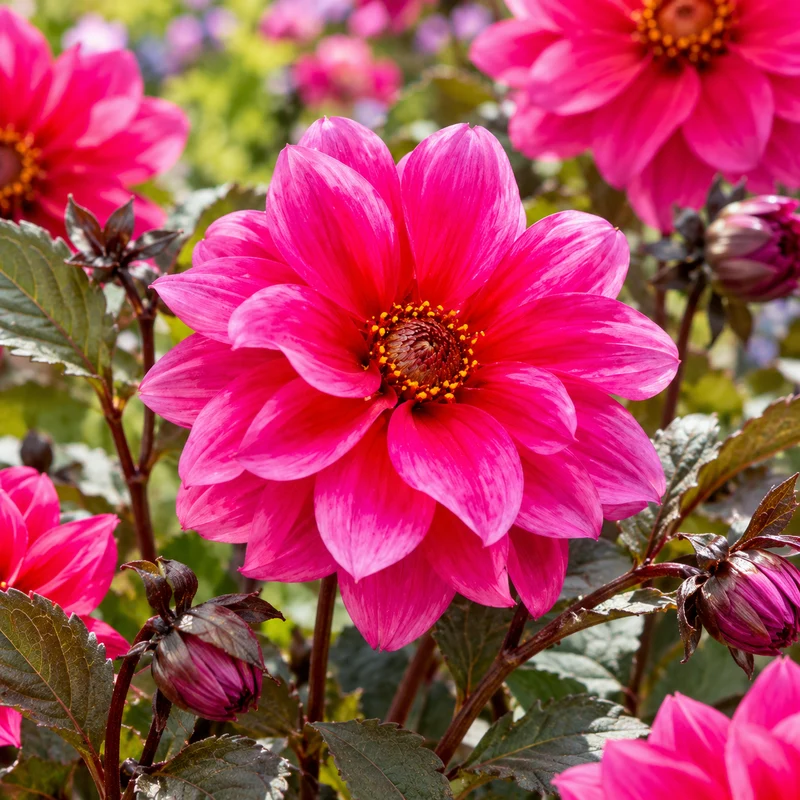 Bulbes de fleurs non-traité Dahlia à fleur de pivoine Fascination calibre 1