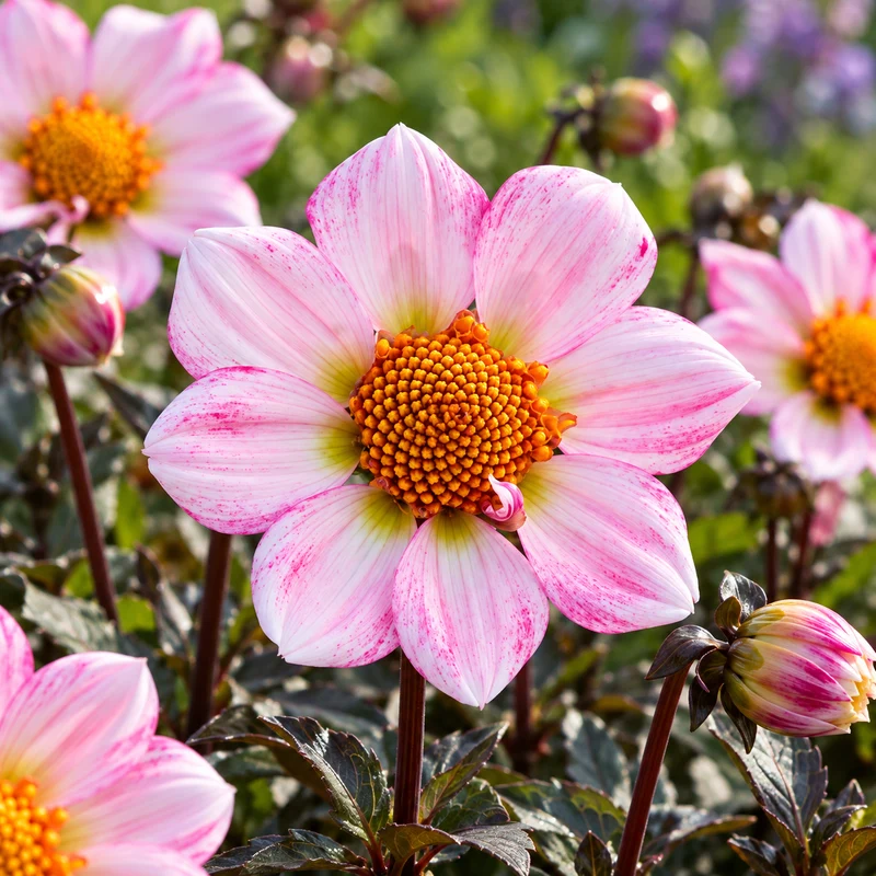 Bulbes de fleurs non-traité Dahlia à fleur simple American Pie VDTG26® calibre 1
