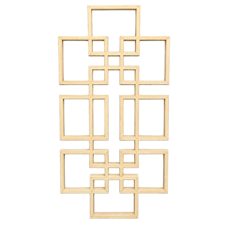 Treillis décoratif robuste en pin teint cèdre – 27 × 57 po