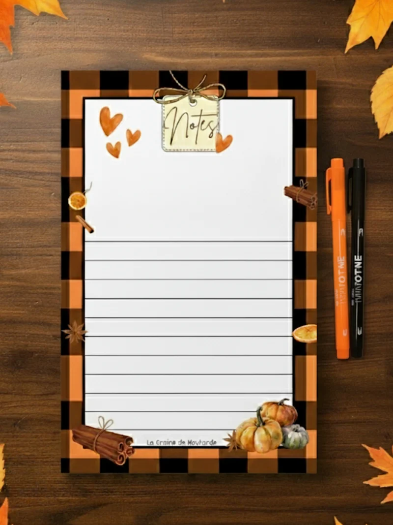 Bloc-Notes Automne