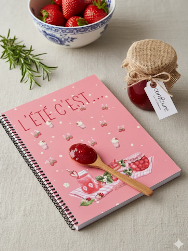 Carnet Confiture de fraises