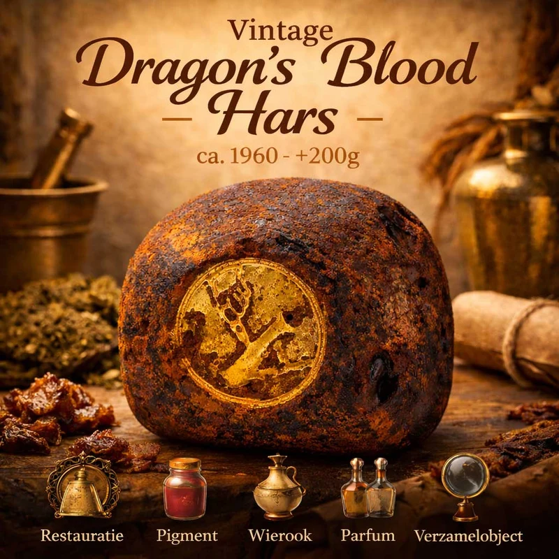 Vintage Dragon’s Blood Resin – Gold Seal Bol (±200 g)