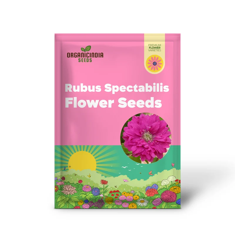 Rubus Spectabilis Flore Plena Flower Seeds For Planting, Grow Stunning Double Flowered Salmon Berry