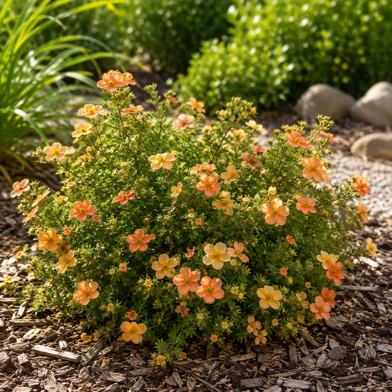 Potentille arbustive ‘Orangeade’ ( Potentilla fruticosa ‘Orangeade’)