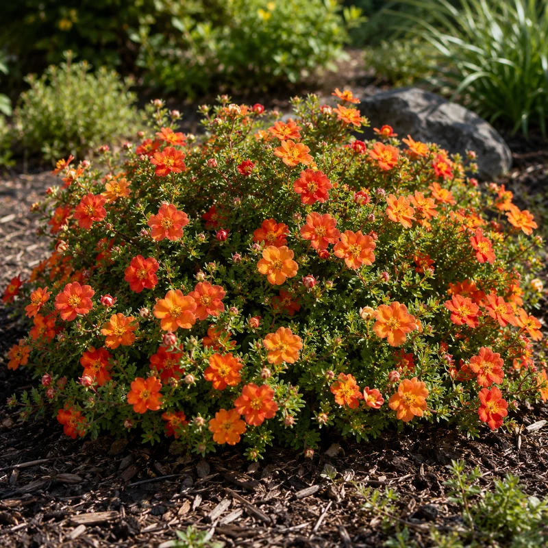 Potentille arbustive ‘Red Ace’ ( Potentilla fruticosa ‘Red Ace’)