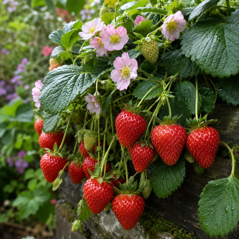 Fraisier ‘Lila’ ( Fragaria × ananassa ‘Lila’)