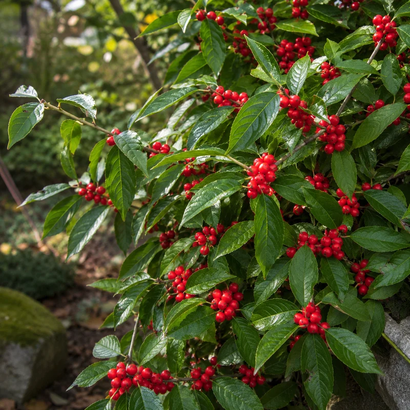 Houx à fruits d’hiver ‘Southern Gentleman’ ( Ilex verticillata ‘Southern Gentleman’)
