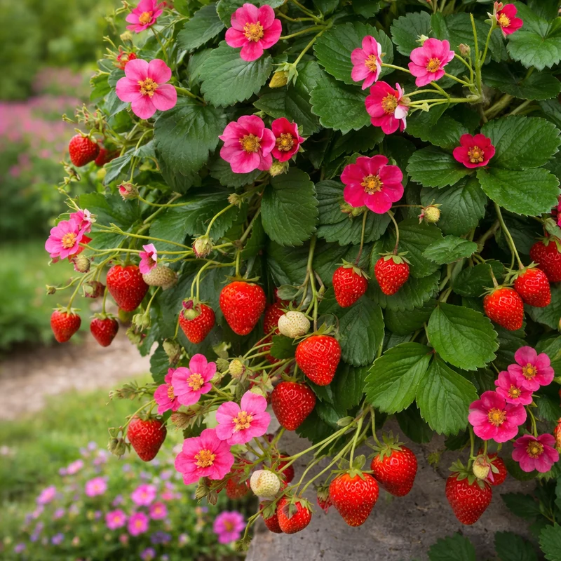 Fraisier ‘Rosalyne’ ( Fragaria × ananassa ‘Rosalyne’)