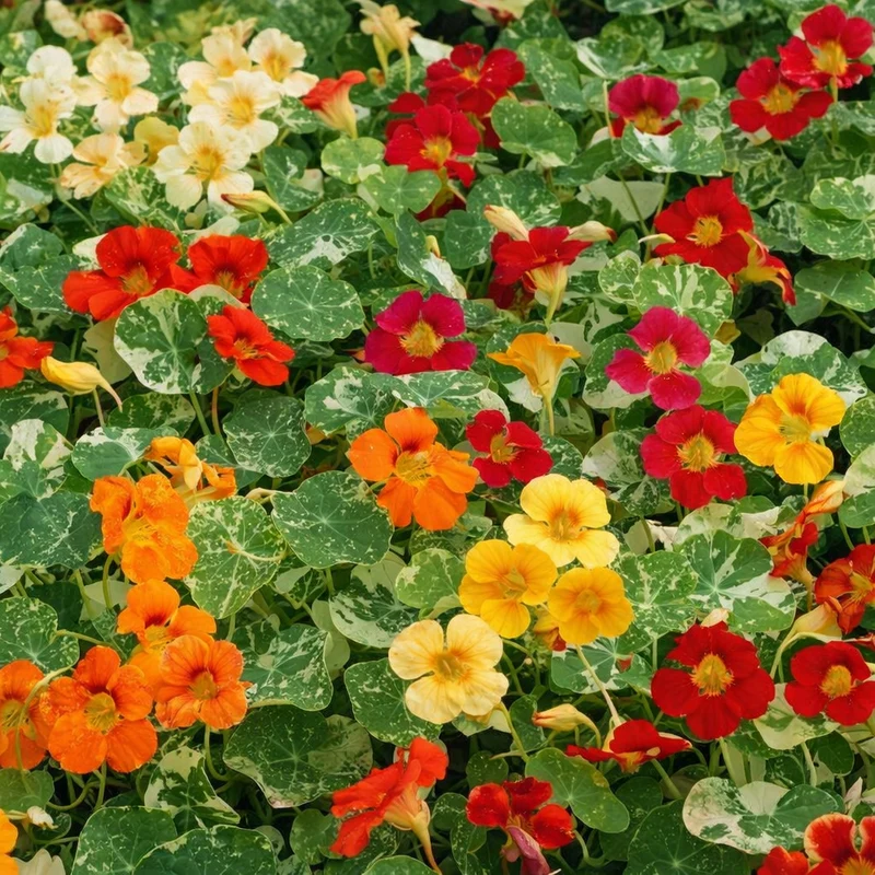 Capucine ‘Alaska Mix’ ( Tropaeolum minus )