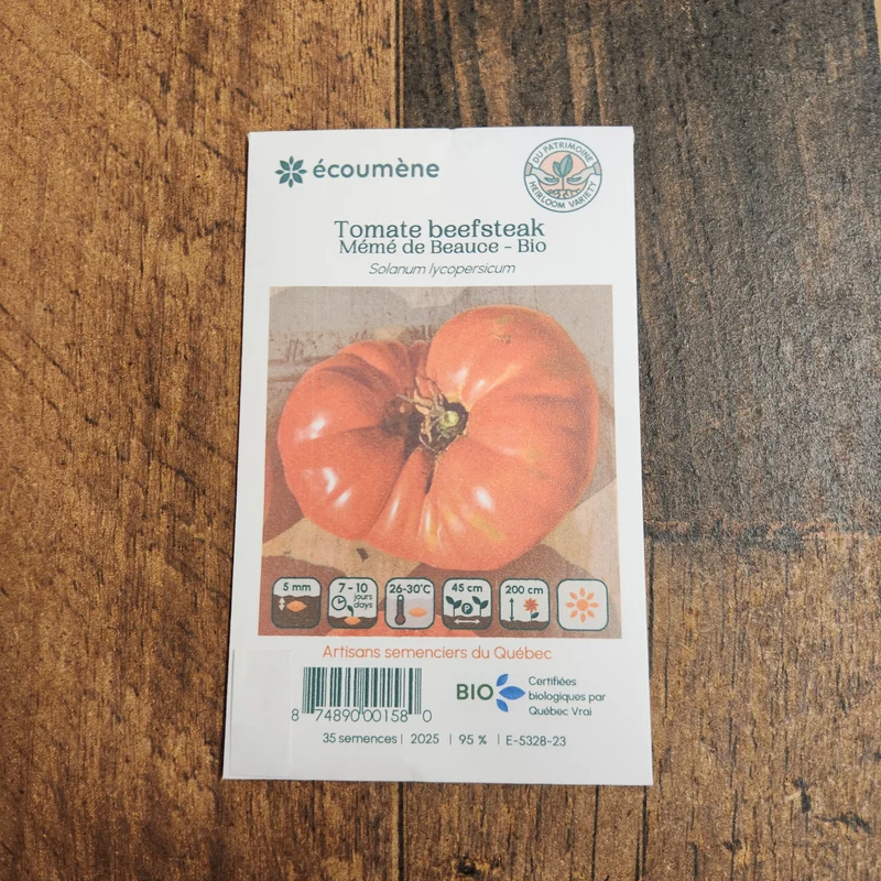 Tomate Beefsteak ‘Mémé de Beauce’ ( Solanum lycopersicum )