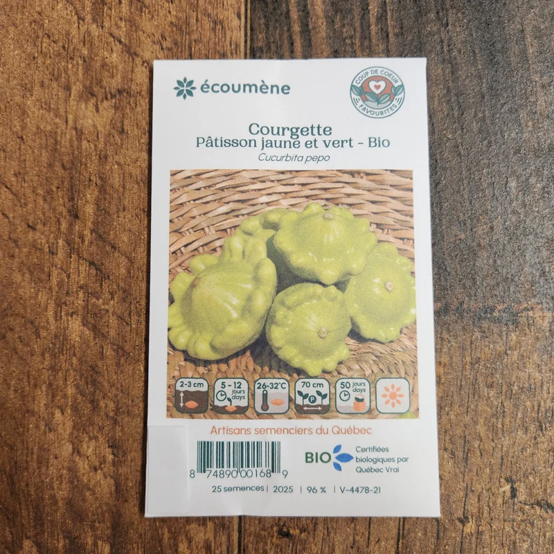 Pâtisson mélange jaune et vert ( Cucurbita pepo )