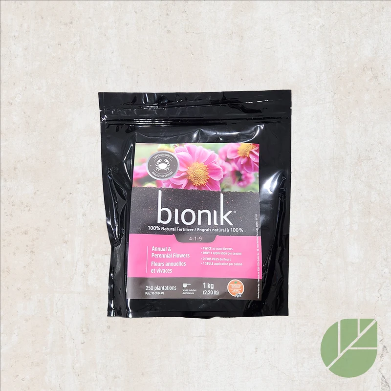 Engrais naturel pour fleurs annuelles et vivaces Bionik 4-1-9