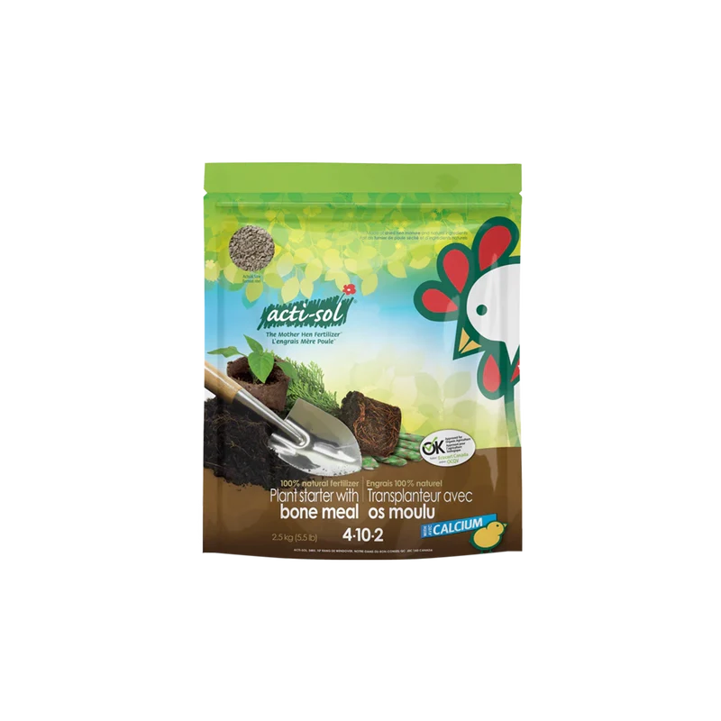 Acti-Sol Engrais Naturel 100% – Transplanteur avec Os Moulu 4-10-2