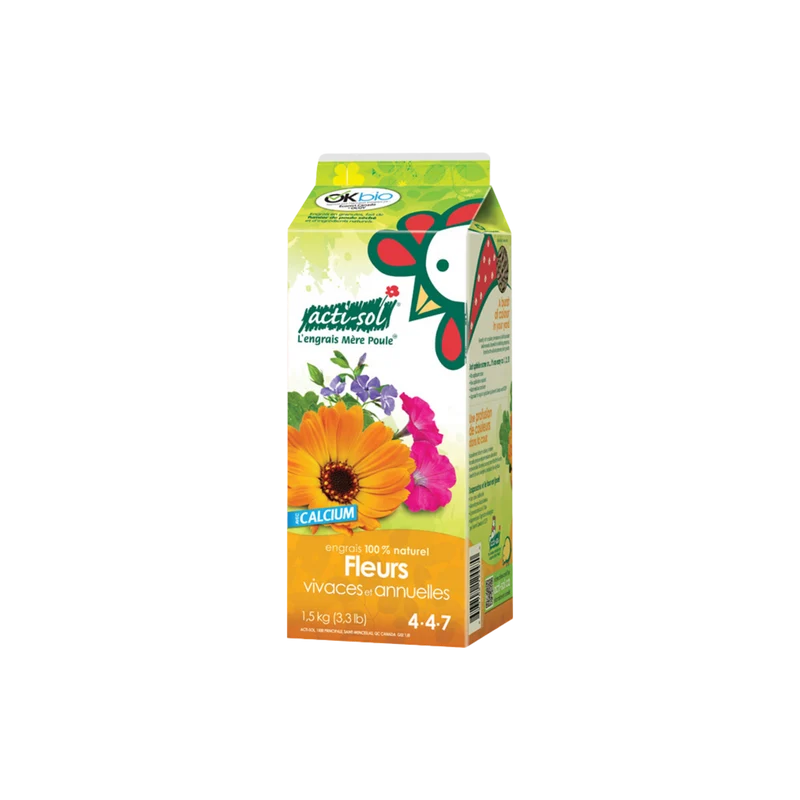 Acti-Sol Engrais 100% Naturel – Fleurs Vivaces et Annuelles 4-4-7