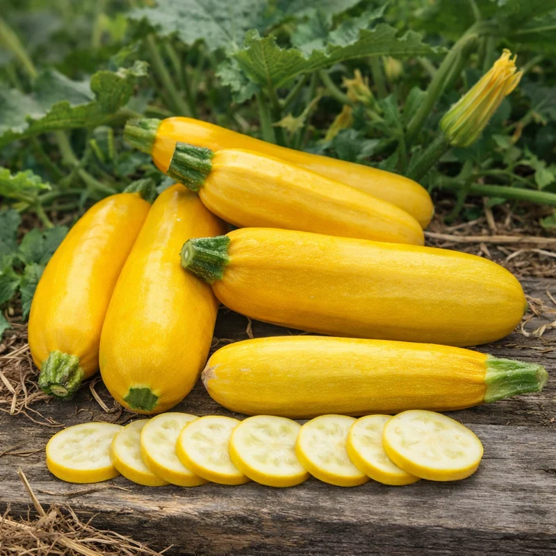 Courgette jaune ( Cucurbita pepo )