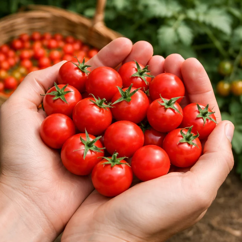 Tomate cerise ‘Rosy Finch’ ( Solanum lycopersicum )
