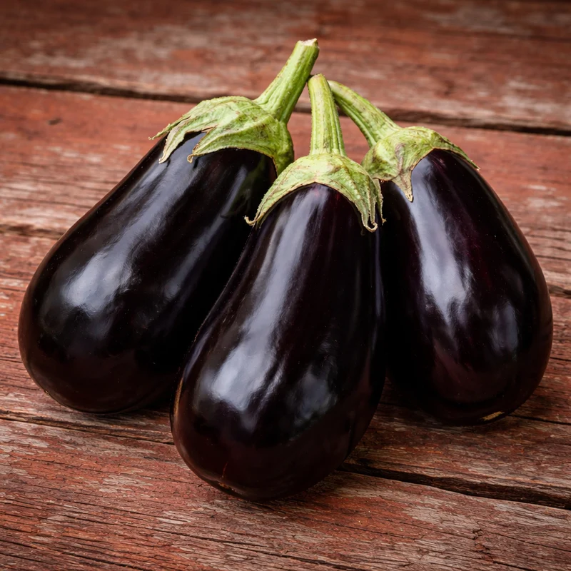Aubergine ‘Black’ ( Solanum melongena )