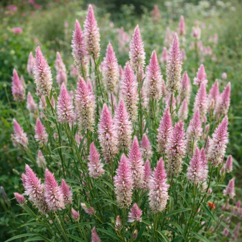 Célosie ‘Flamingo Feather’ ( Celosia argentea , groupe Spicata)