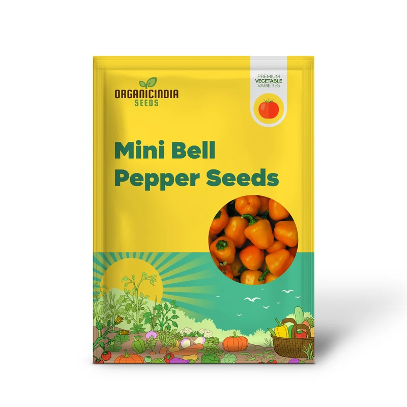 Mini Bell Orange Pepper Seeds for Your Garden | Buy Organic Seeds