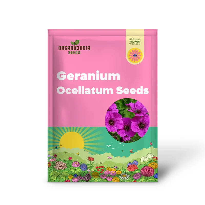 Geranium Ocellatum Seeds: Hardy Perennial for Vibrant Garden Beds and Borders | Gardening Enthusiast's Favorite with Beautiful Flowers