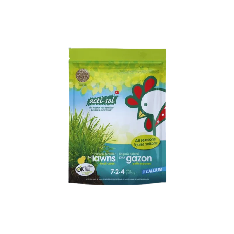 Acti-Sol Engrais Naturel Pour Gazon - Toutes saisons 7-2-4