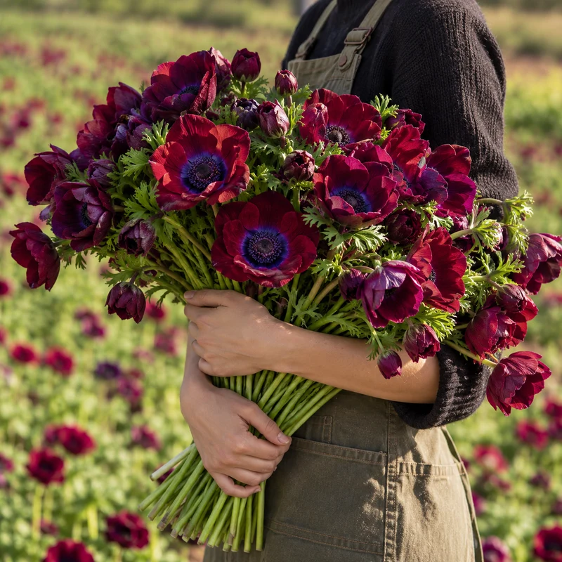 Anémone De Caen ‘Bordeaux’ ( Anemone coronaria )