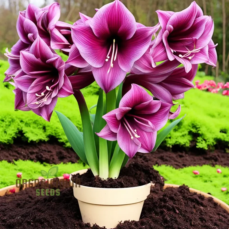Violet Amaryllis Flower Seeds, Purple Amaryllis Bulb Seeds for Stunning Garden Blooms and Planting