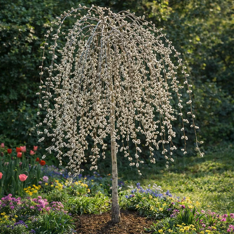 Saule marsault pleureur ‘Pendula’ ( Salix caprea ‘Pendula’)