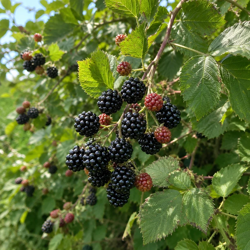 Mûrier sans épines ‘Hull’ ( Rubus fruticosus ‘Hull’)