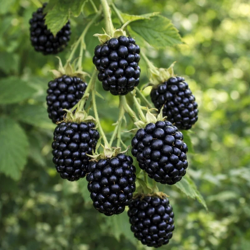 Mûrier sans épines ‘Black Satin’ ( Rubus fruticosus ‘Black Satin’)