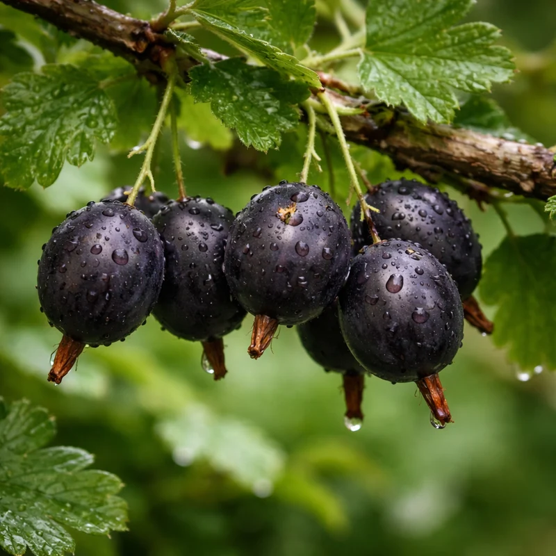 Groseillier à maquereau ‘Black Velvet’ ( Ribes uva-crispa ‘Black Velvet’)