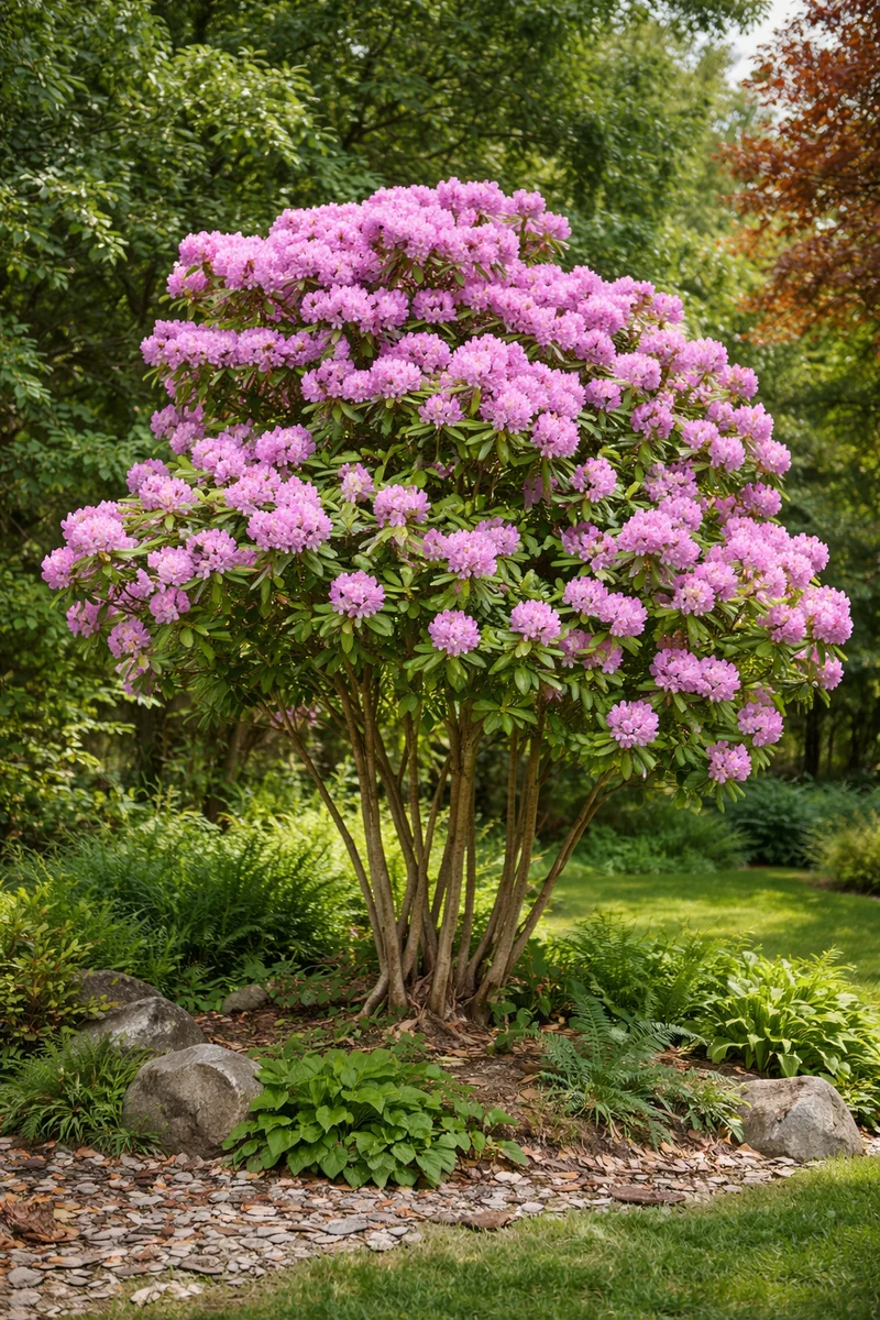 Rhododendron ‘English Roseum’ ( Rhododendron ‘English Roseum’)