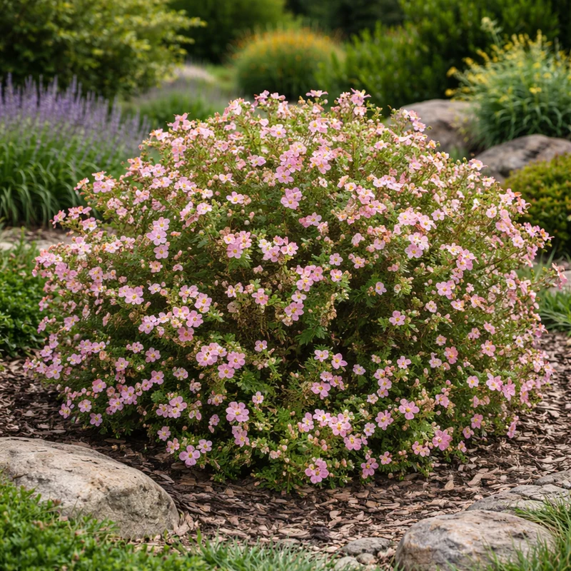 Potentille arbustive ‘Pink Beauty’ ( Potentilla fruticosa ‘Pink Beauty’)
