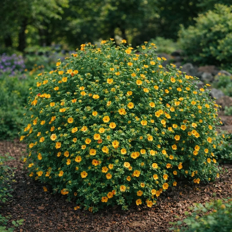 Potentille arbustive ‘Mango Tango’ ( Potentilla fruticosa ‘Mango Tango’)
