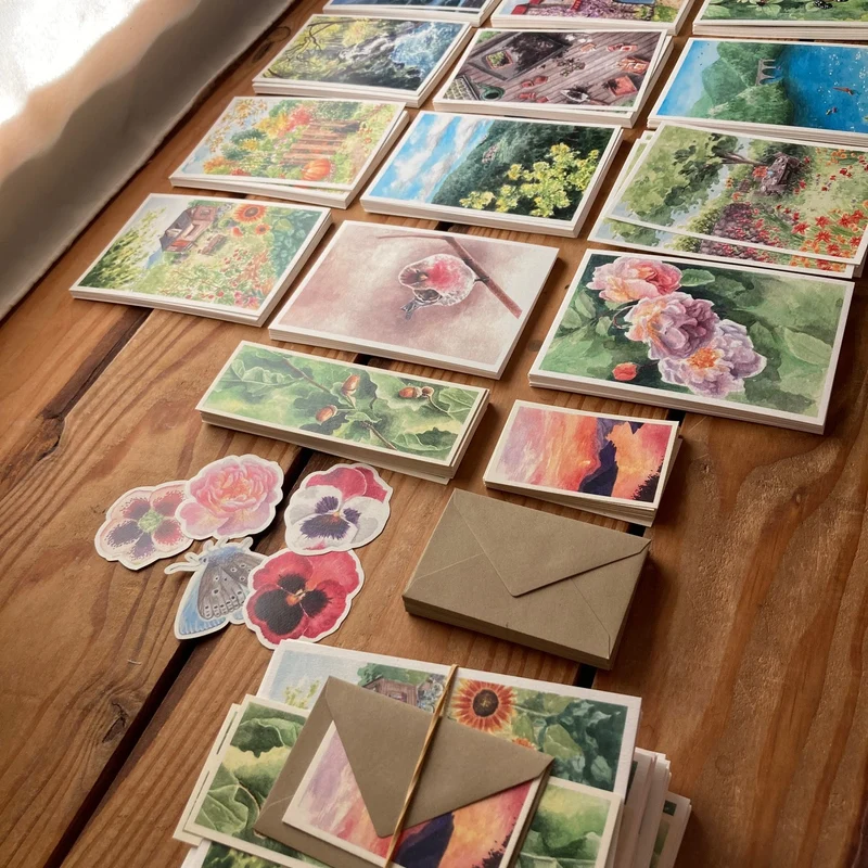Collection "Les Saisons" • 12 Cartes illustrées • Édition Limitée