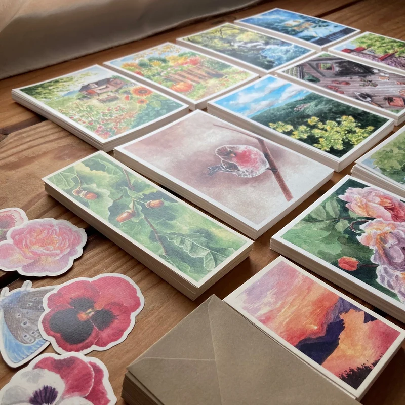 Collection "Les Saisons" • 12 Cartes illustrées • Édition Limitée