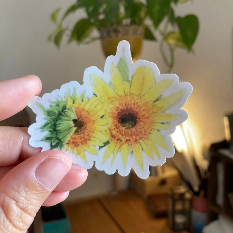 Sticker "Tournesol" • Autocollant en vinyle transparent