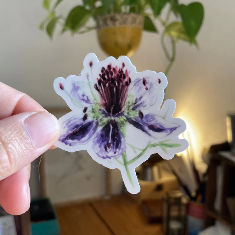 Sticker "Nigelle" • Autocollant en vinyle transparent