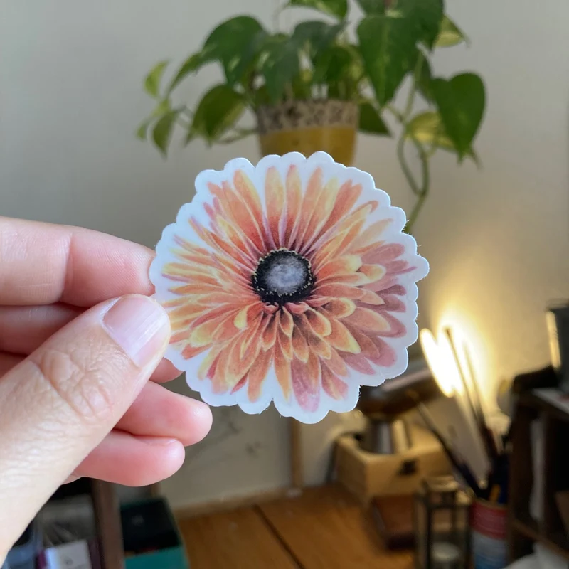Sticker "Rudbeckia" • Autocollant en vinyle transparent
