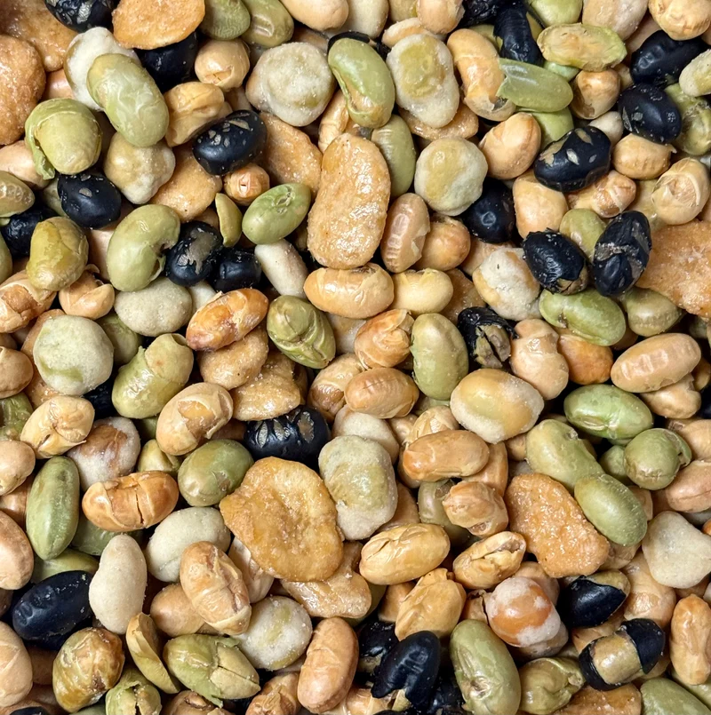 Mélange de haricots et pois légèrement salé