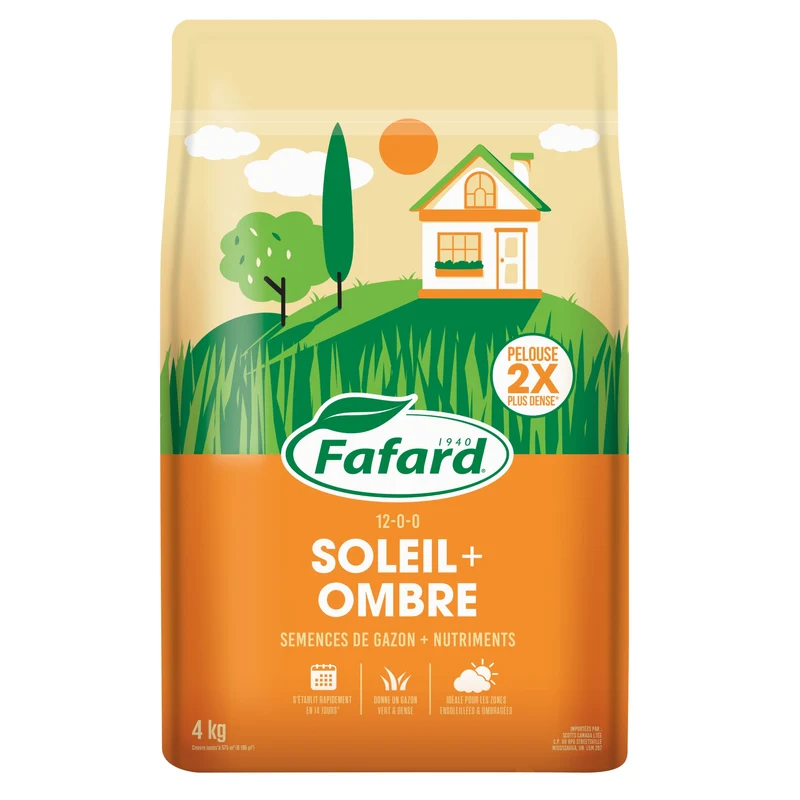 Semences à gazon + nutriments Soleil + Ombre