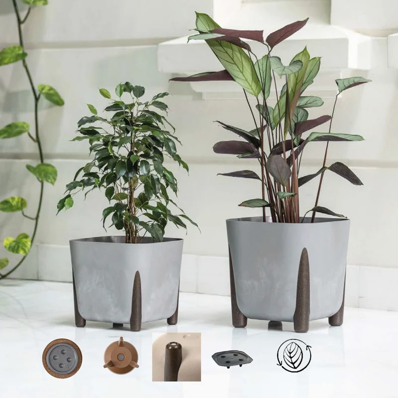 Pot Frida Eco Carré Effet Béton