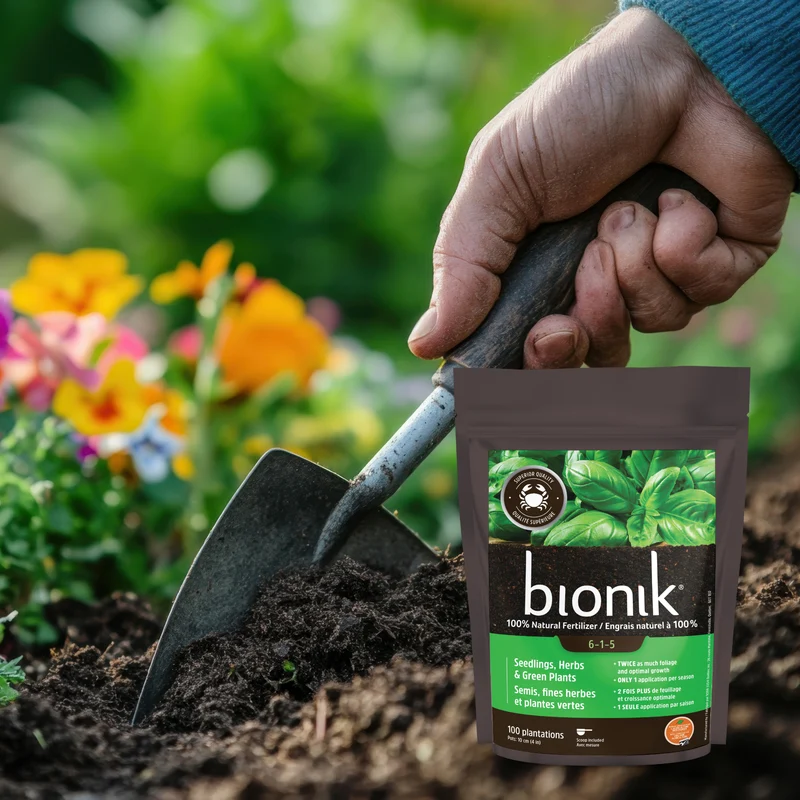 Engrais naturel à 100% pour semis, fines herbes et plantes vertes 6-1-5 Bionik