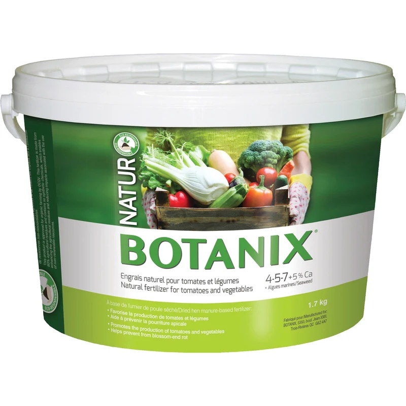 Engrais naturel pour tomates et légumes 4-5-7 + 5% Calcium Botanix NATUR