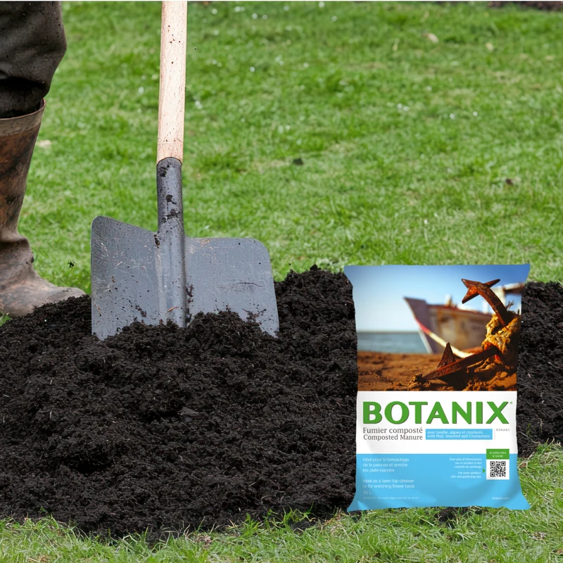 Fumier composté avec tourbe, algues et crustacés Botanix