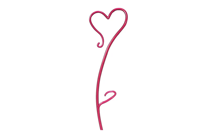 Tuteur pour orchidée en forme de coeur