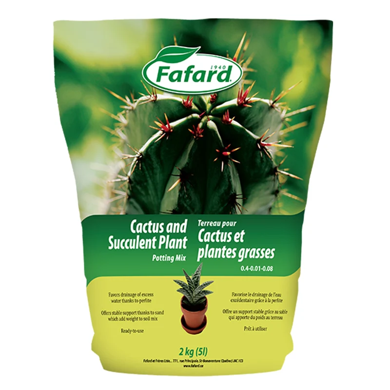 Terreau d'empotage pour cactus et plantes grasses